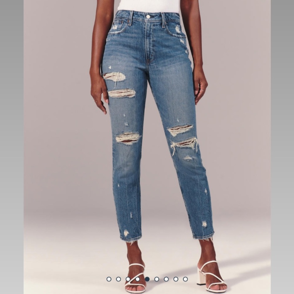 Abercrombie Curve Love High Rise Mom Jeans